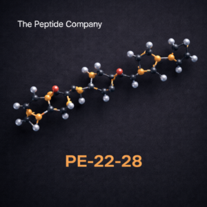 3D molecular structure of PE-22-28, a VGF-derived neuropeptide analog studied in serotonergic and stress-response research