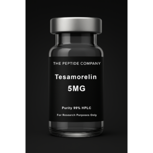 black vial of tesamorelin 5mg